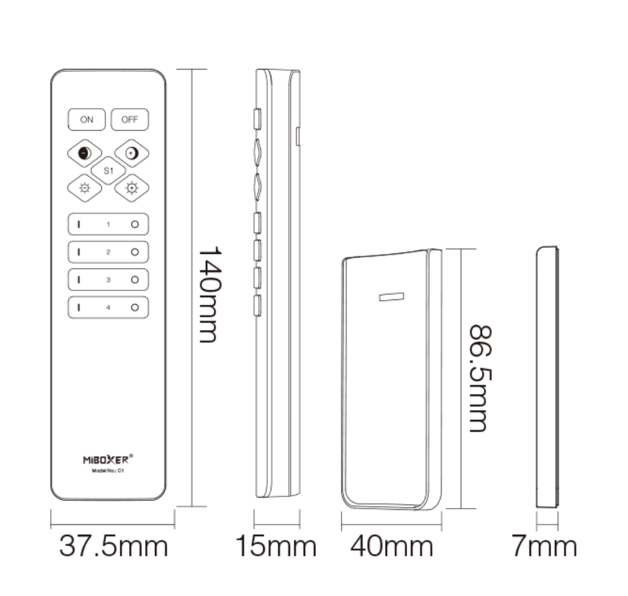Unicolor 4-zone Cwww Remote Bild3